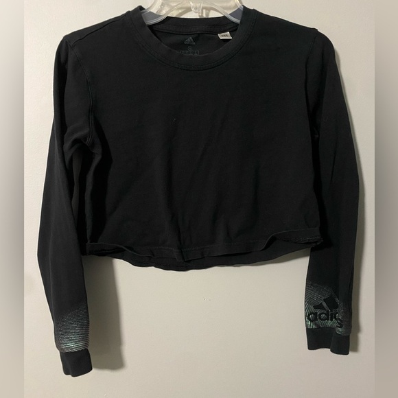 adidas Tops - Womens Adidas Cropped Long Sleeve Tee